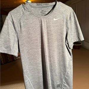 Nike Pro Men's Heather Gray Short Sleeve Tee